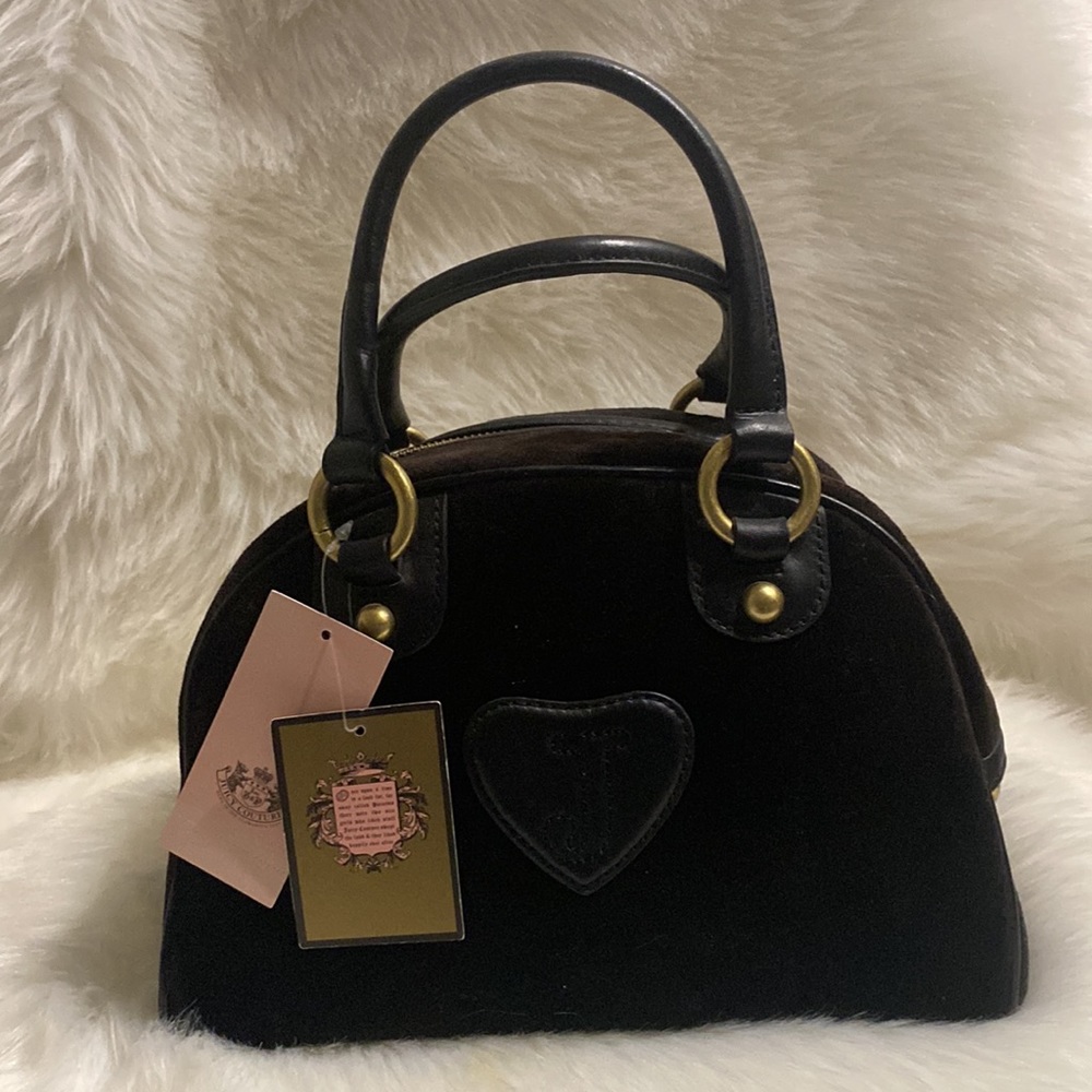 Juicy Couture Royal Juicy Dark Brown Bowler Bag NWT Y2K Rare/Vintage - Picture 4 of 15